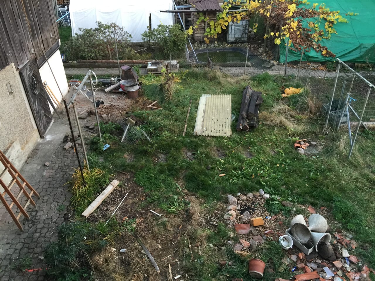 Derselbe Garten vor dem Umbau